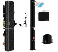 Colonne de douche solaire, design autonome, fonction cascade, 40 L, noir