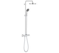 Colonne de douche thermostatique chromée à arrivée d'eau murale Grohe Vitalio Start 210 HP