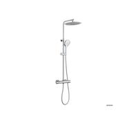 Colonne de Douche Thermostatique - Édouard Rousseau - AKAME - Chromé - Tête de douche Ø300 mm - Douchette 3 jets