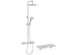 Colonne de douche thermostatique JACOB DELAFON Juliette chromé + tablette de douche