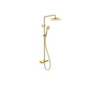 Duravit Colonne de douche murale TH4282008034 - Thermostatique, 25 cm, 3 jets, doré poli