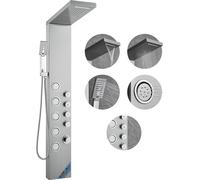 Colonne de douche VEVOR Système de douche robinetterie, 4 modes de douche, kit de douche, cascade, cascade d'eau, 5 buses de massage pour tout le corps et douchette à main avec 3 réglages et 1,5 m de
