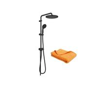 Colonne de douche Vitalio Start System 250 avec inverseur noir + microfibre