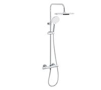 Colonne de douche XXL 250 avec mitigeur thermostatique, Douchette 3 jets, chrome (SATSSTKE)