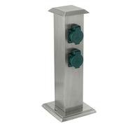 Colonne de prises de courant pour jardin EGLO, acier inoxydable, hauteur 400 mm, IP44, 1 pièce.