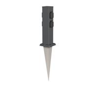 Colonne de prises de jardin Polly avec piquet pour l'extérieur IP44 4-fois