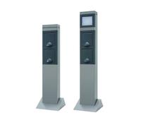 Colonne de prises de jardin - REV - Aluminium - 2 groupes - IP 44 - Prise multiple