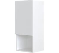 Colonne de rangement blanche - Porte et niche - 35x80x32.5 cm