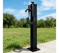 Colonne de robinet d'extérieur pour jardin, bouche d'eau verticale résistante aux intempéries avec double bec verseur pour l'entretien de la pelouse et du jardin