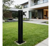 Colonne de robinet d'extérieur pour jardin, bouche d'eau verticale résistante aux intempéries avec double bec verseur pour l'entretien de la pelouse et du jardin