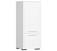 Colonne de salle de bain - 2 portes - 4 étagères - 30x30x140 cm - Meuble de rangement salle de bain - Armoire sdb - Blanc