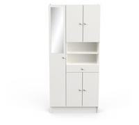 Meuble Colonne de Rangement Salle de Bain IMBATTABLE, Panneau de Particules/MDF, Blanc, 820x320x1 800MM