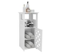 Colonne de salle de bain avec 1 niche ouverte et 1 porte sergé, Armoire de rangement chambre, Meuble de rangement pour WC, Couloir