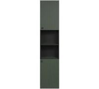 trendteam smart living - PureBliss - Armoire Haute - Vert - Armoire de Salle de Bain avec Aspect rainuré - (l x H x P) 40 x 186 x 31 cm - Armoire de Salle de Bain avec poignées en métal élégantes