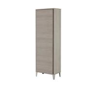 Colonne de salle de bain porte balai en bois 40x180 cm WORLD avec 1 porte en chêne clair