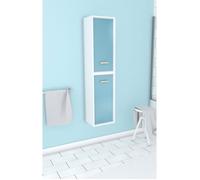 COLONNE DE SALLE DE BAIN SCANDINAVE BLANC A SUSPENDRE - H150xP25xL35cm - NORDIK VATTEN