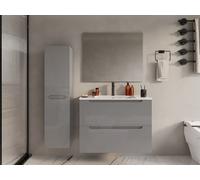 Colonne de salle de bain suspendue - Gris - L30 x l30 x 120 cm - STEFANIE