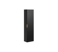 Colonne de salle de bain suspendue striée - Noir - H140 cm - ZEVARA