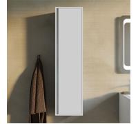 COLONNE DE SALLE DE BAINS MURALE RÉVERSIBLE À UNE PORTE 140 CM BLANC MAT MONACO