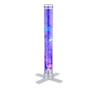 Colonne d'eau à changement de couleur Colonne à bulles Salon, décoration Salles, LED RGB incl. 3 poissons et 2 boules LxLxH 24,6x24,6x61,1cm