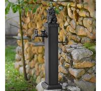 Colonne d'eau de jardin carrée en acier inoxydable 304 pour l'extérieur, robinet résistant au gel avec pistolet pulvérisateur (76 cm / 30 in)