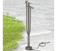 Colonne d'eau de jardin en segments de bambou, colonne d'eau de jardin verticale multifonction en cuivre pour l'extérieur avec pistolet pulvérisateur (101 cm / 40 in)