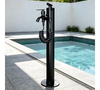 Colonne d'eau de jardin extérieure, robinet d'eau monté au sol en acier inoxydable 304, support de robinet de pilier d'eau autoportant pour piscine de parc de cour de villa