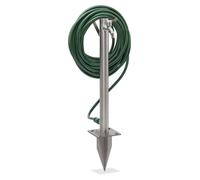 Colonne d'eau de jardin Robinet extérieur - Support de tuyau - Inox - Argent - 66 cm de haut