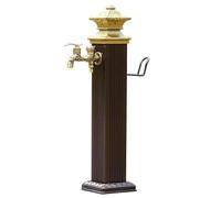 Colonne d'eau de jardin verticale résistante au gel en aluminium avec double robinet (112 cm / 44 in)
