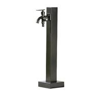 Colonne d'eau en acier inoxydable avec double robinet, résistante au gel, pour jardin et cour