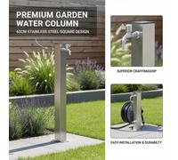 Colonne d'eau, en acier inoxydable, design moderne, blanche