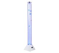 Colonne d'eau Lampadaire Colonne à bulles avec changement de couleur Lampe décorative LED Lampadaire, avec 5 poissons décoratifs, intensité des bulles réglable, LxlxH 21,5x21,5x120 cm