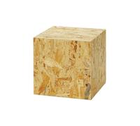 Colonne décorative en OSB, colonne de fleurs pour le salon, support pour plantes, piédestal moderne pour la décoration, socle stable, 30x30x30cm, idéal pour la décoration & les plantes