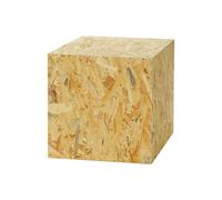 Colonne décorative en OSB, colonne de fleurs pour le salon, support pour plantes, piédestal moderne pour la décoration, socle stable, 40x40x40cm, idéal pour la décoration & les plantes