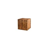 Colonne Décorative Rustique, Colonne En Bois, Colonne Pour Plantes, Support De Plante, Décoration En Bois Intemporelle, Stable Et Durable, Noyer, 40x40x40 Cm