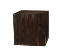 Colonne Décorative Rustique, Colonne En Bois, Colonne Pour Plantes, Support De Plante, Décoration En Bois Intemporelle, Stable Et Durable, Noyer Foncé, 40x40x40 Cm