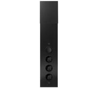 Colonne d'énergie STS 3007 en NOIR avec 3 emplacements et interrupteur pour la lumière / Prise multiple / Prise d'angle