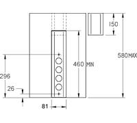 Colonne d'énergie STS 3061 en NOIR avec interrupteur pour éclairage / prise multiple