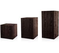 Colonne en bois 40+60+80/40 cm Jeu de trois, colonne pour fleurs, colonne décorative, support pour photophore au sol, tronc d'arbre déco, colonne aspect bloc de bois, aspect bois naturel