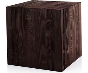 Colonne en bois 40x40x40 cm, colonne pour fleurs, colonne décorative, support pour photophore au sol, tronc d'arbre décoratif, colonne aspect bloc de bois, stable & durable, aspect bois naturel