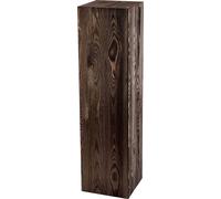 Colonne en bois 75x20x20 cm, colonne pour fleurs, colonne décorative, support pour photophore au sol, tronc d'arbre décoratif, colonne aspect bloc de bois, stable & durable, aspect bois naturel