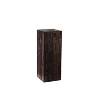 Colonne en bois 80x30x30 cm, colonne pour fleurs, colonne décorative, support pour photophore au sol, tronc d'arbre décoratif, colonne aspect bloc de bois, stable & durable, aspect bois naturel