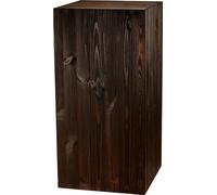 Colonne en bois 80x40x40 cm, colonne pour fleurs, colonne décorative, support pour photophore au sol, tronc d'arbre décoratif, colonne aspect bloc de bois, stable & durable, aspect bois naturel