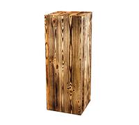 Colonne En Bois Rustique Pour Plante Ou Photophore, Bloc De Bois Décoratif, Tronc D’Arbre Fait Main, Stable Et Durable, Pin Huilé, 80x30x30 Cm