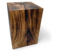 Colonne en chêne brûlé 20x20x90cm, bloc de chêne, bloc de bois, décoration de style rustique