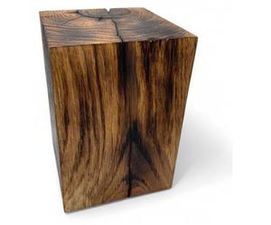 Colonne en chêne brûlé 20x20x90cm, bloc de chêne, bloc de bois, décoration de style rustique