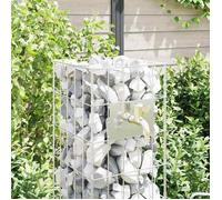 Colonne Gabion avec Robinet d'Eau 100x25x25 cm Acier Inoxydable 304_2 ans garantie_15432