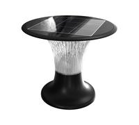 Colonne lumineuse à capteur solaire - IP65 Waterproof - Black - 15W- 2200 Lumens - 6000K + 4000K
