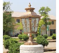 Colonne Lumineuse étanche Villa Clôture Patio Pilier Lampe Externe Vintage Rustique Post Stigma Lampe Extérieure IP65 Goalpost Lampe pour Cour Passage Maison Porte D'entrée Terrasse, H 46 XD