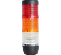 Colonne lumineuse STEX24 blanche-jaune-rouge, 70 mm, 24 V CA/CC, LED à lumière continue SS70-OB3/24 108 Dimensions Longueur 216,0 mm, diamètre 70,0 mm